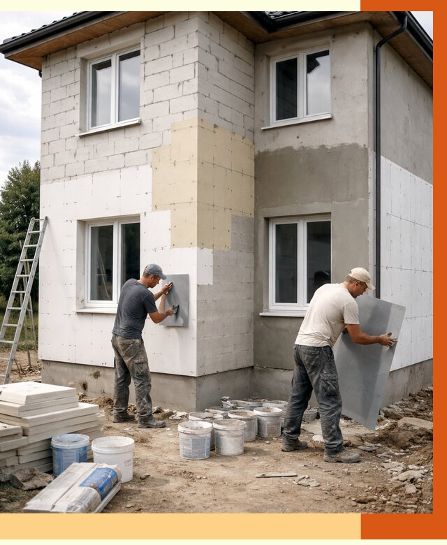 Утепление дома из газобетона в Тейково от 4567 руб./м² — заказать у ТепломастерТкв